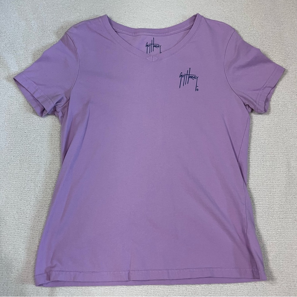 Guy Harvey Purple Fitted Short Sleeve Tee